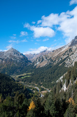 Fototapeta na wymiar Maloja Pass near St. Moritz, Switzerland