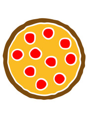 salami pizza round discs design