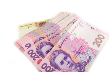 Obraz premium ukrainian hryvnia close up