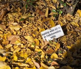 Schild Friedhofsverwaltung