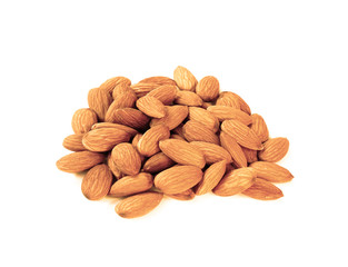 almond nuts isolated on white background