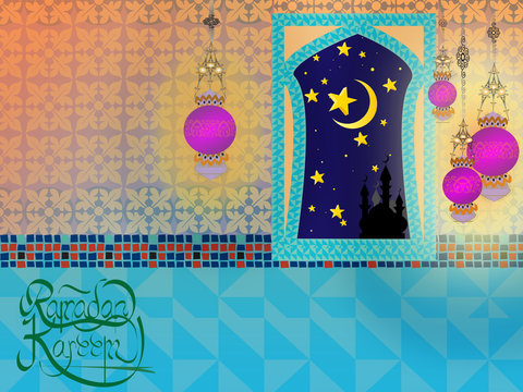 Ramadan Kareem islamic holiday celebration background