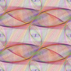 Seamless curved line fractal pattern background