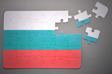 puzzle with the national flag of bulgaria