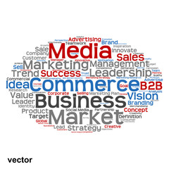 Vector conceptual business marketing word cloud