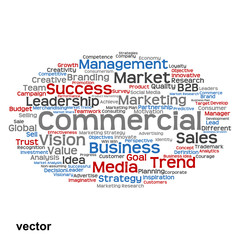 Vector conceptual business marketing word cloud