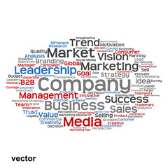 Vector conceptual business marketing word cloud