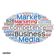 Vector conceptual business marketing word cloud