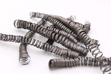 Closeup of the metalic spring