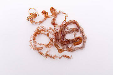 Closeup of the metalic spring