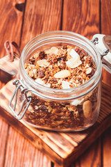 Granola in jar