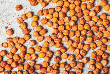 Spicy baked chickpeas