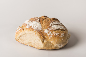 A still life of artisan bread
