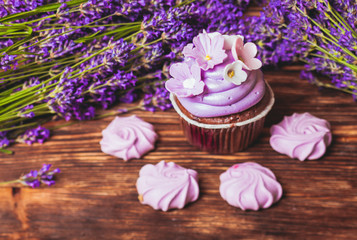 Fototapeta na wymiar The Lavender cakes