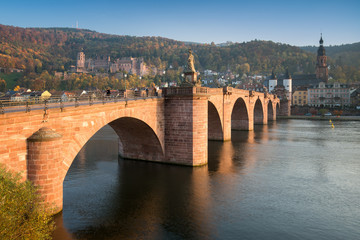 Fototapeta na wymiar Karl-Theodor-bridge in Heidelberg 