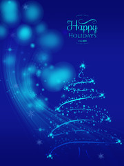  Christmas trees made out of stars against a dark blue "night-sky" background 