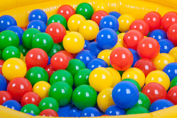 colorful plastic balls on children's playground