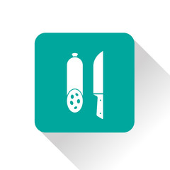 icon of salami with knife