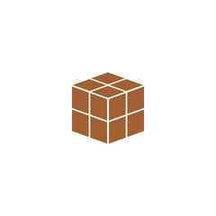 Geometric cube icon.