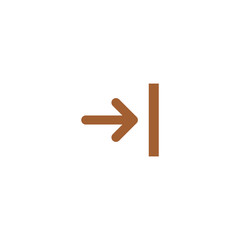 Icon right arrow, sign media following.