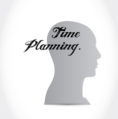 time planning head sign concept