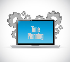 time planning tech computer sign concept