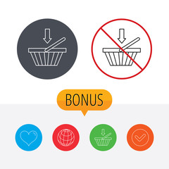 Fototapeta premium Shopping cart icon. Online buying sign.