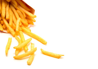 French Fries isolated on white background