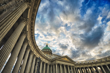 Column gallery of Kazan Cathedral, St. Petersburg, Russia