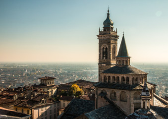 landmarks of Italy - Bergamo Alta - obrazy, fototapety, plakaty