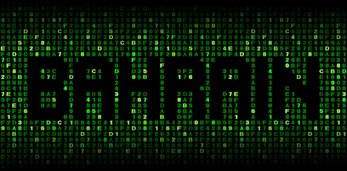 Bahrain text on hex code illustration