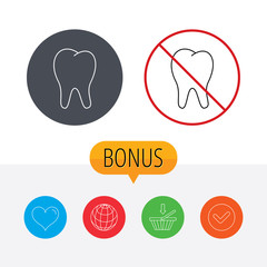 Tooth icon. Stomatology sign.