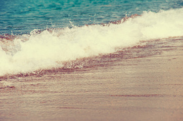 Wave of the sea on the beach