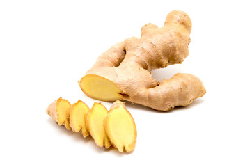 ginger on white background