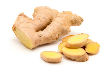 ginger on white background