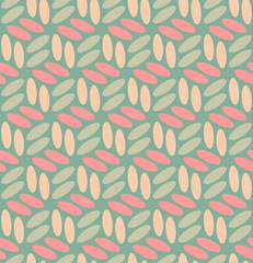 Vector Seamless  Rounded Ellipses In Pink And Teal Pattern