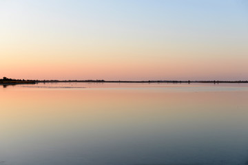 Beautiful sunrise over calm sea
