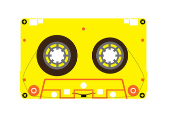 Yellow Cassette Vector