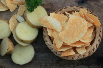 tasty potato salt chips