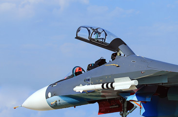 Front part of military jet