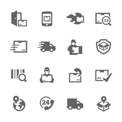 Simple Shipping and Delivery icons