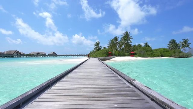 SLOW MOTION: Ocean villas in exotic island of Maldives