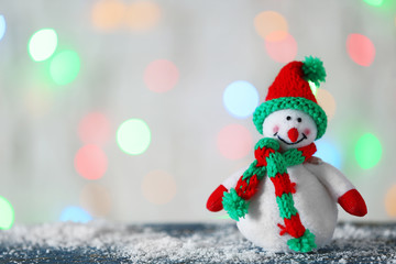 Cute snowman on Christmas background