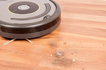Robot cleaning dirt