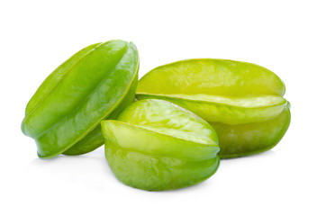 Fresh star apple fruit on white background