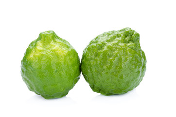 Bergamot fruit on white background.