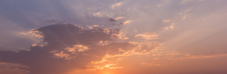 Naklejka na ściany i meble Panorama Sunset Sky Background