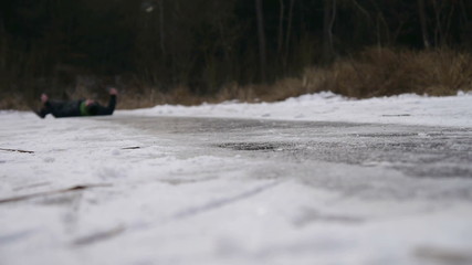 Falling on ice