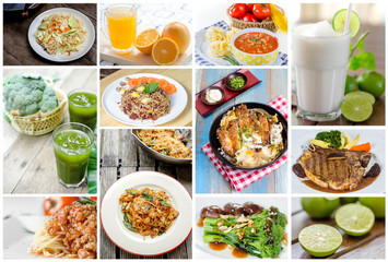 collage of food