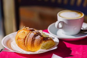 coffee with croissant